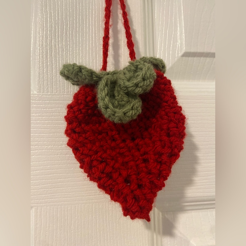 Strawberry bag charm